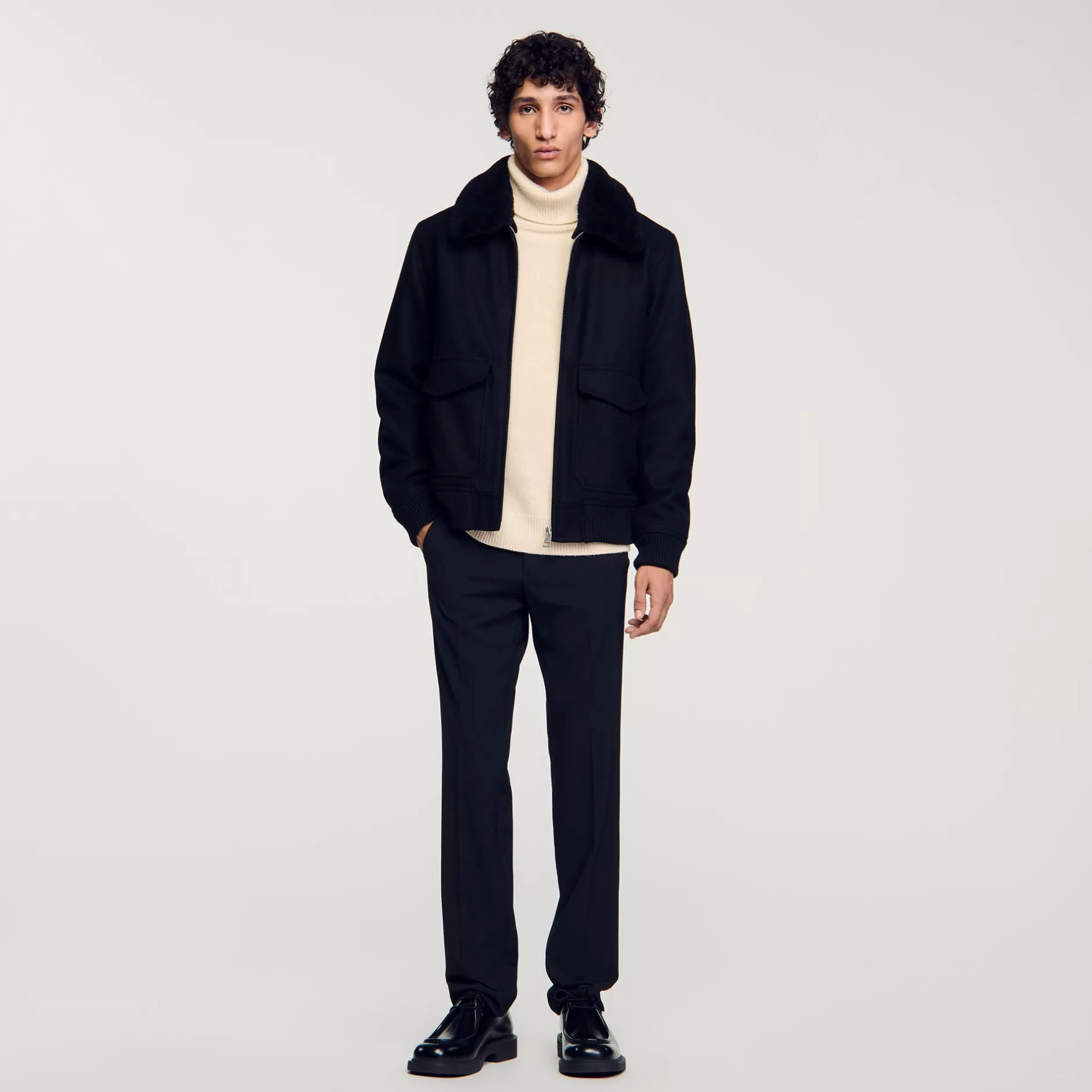 Best Sandro Blouson Zippé Noir