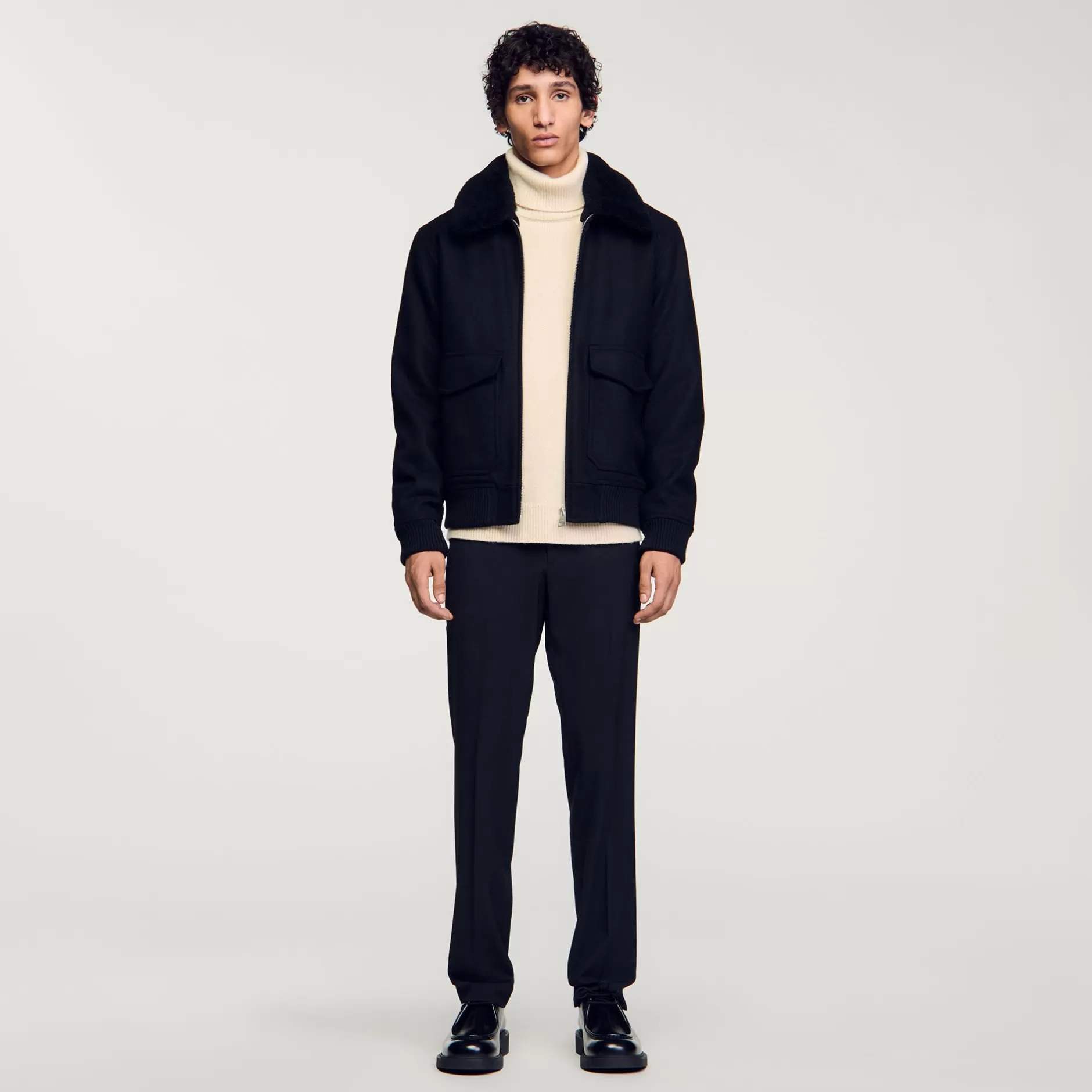 Best Sandro Blouson Zippé Noir