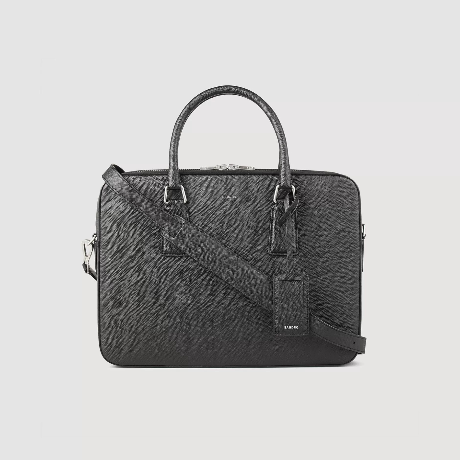 Clearance Sandro Briefcase En Cuir Reconstitué Noir