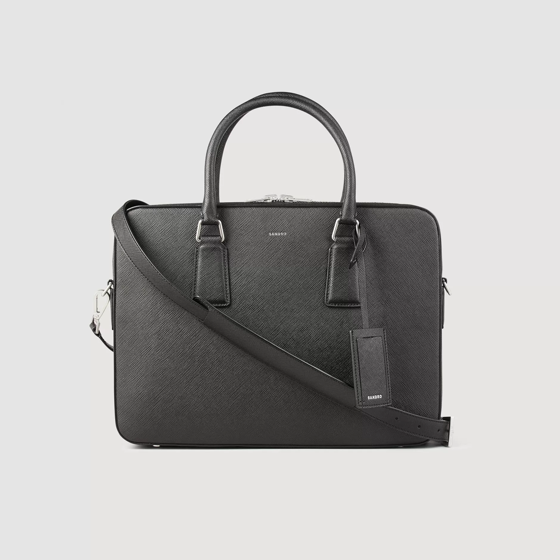 Best Sale Sandro Briefcase Slim En Cuir Reconstitué