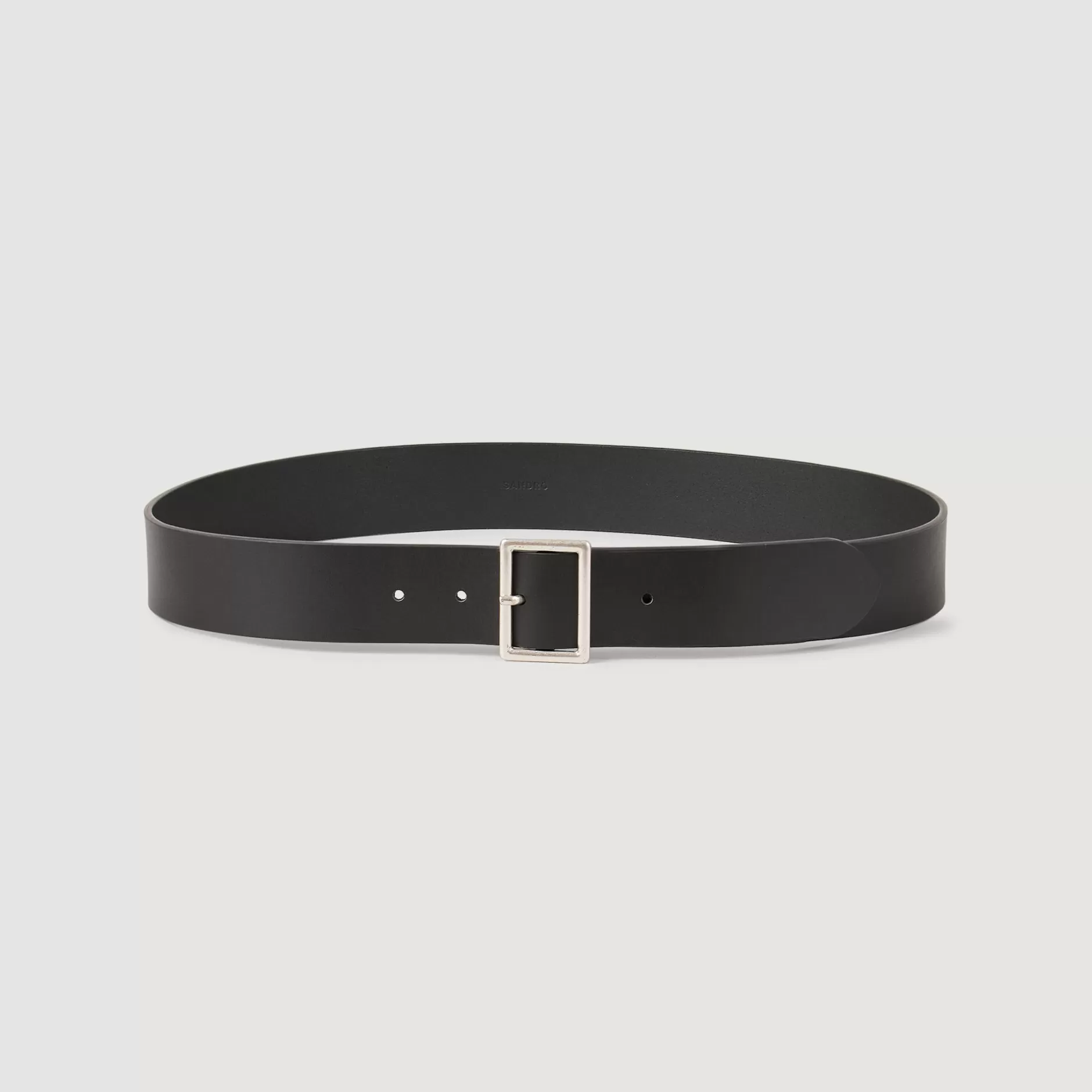 Shop Sandro Ceinture En Cuir Noir