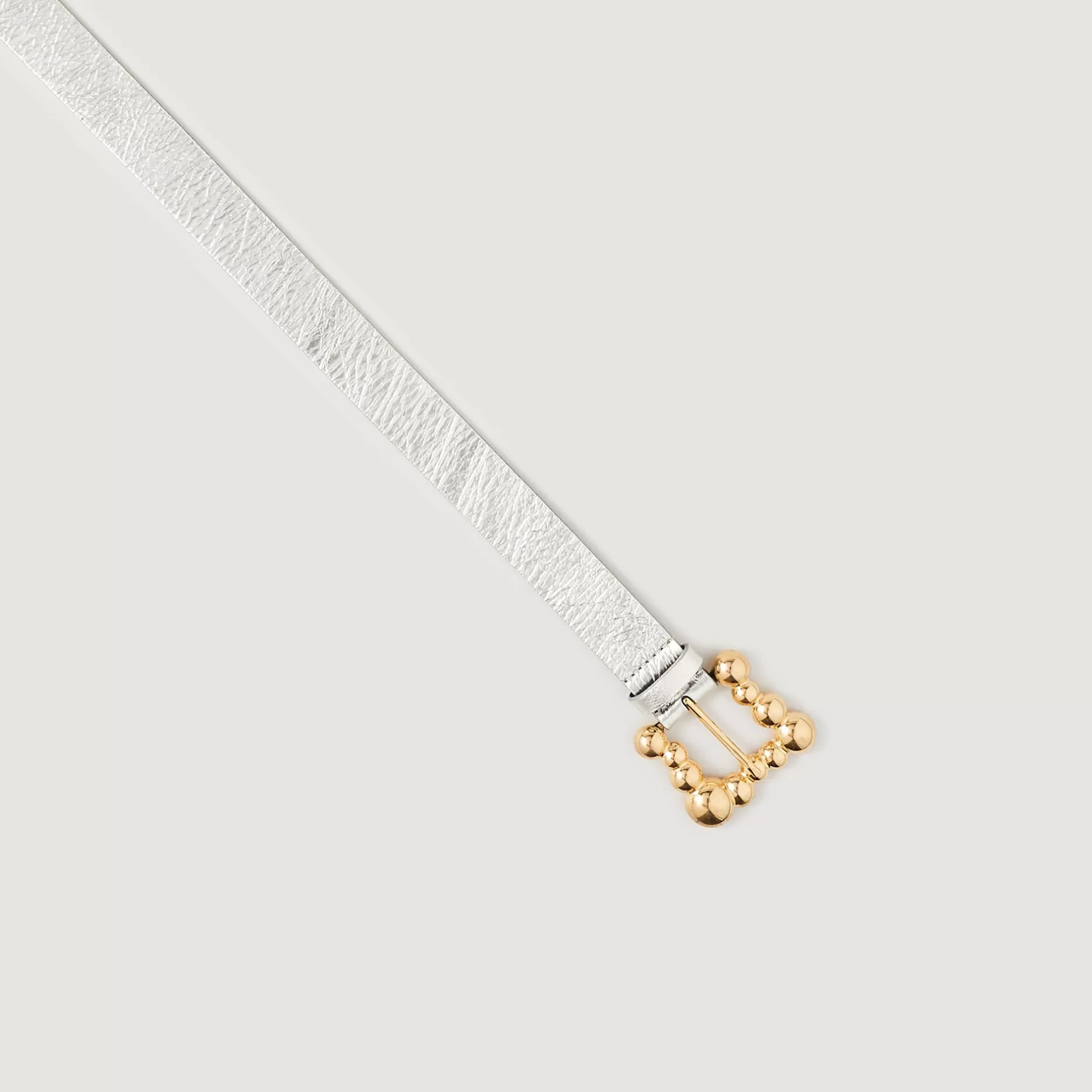 Flash Sale Sandro Ceinture En Cuir Argent