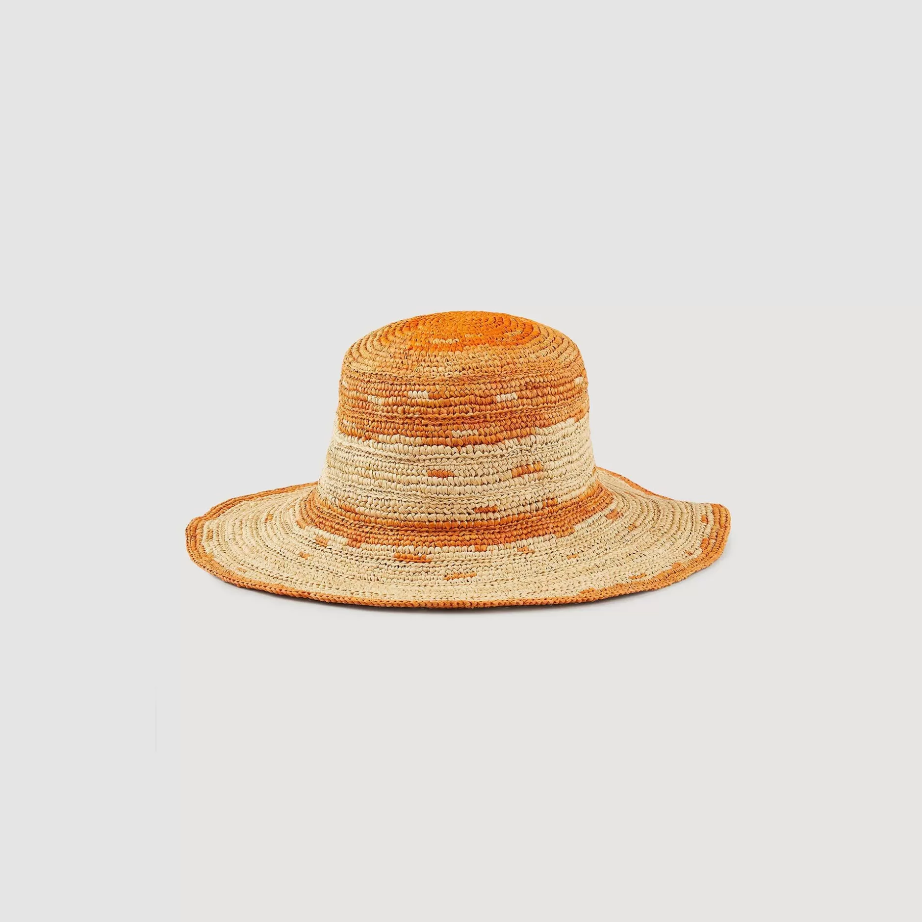 Online Sandro Chapeau En Raphia Orange