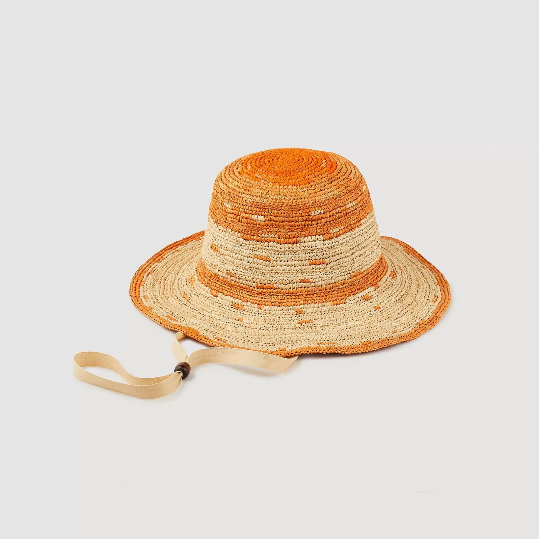 Online Sandro Chapeau En Raphia Orange