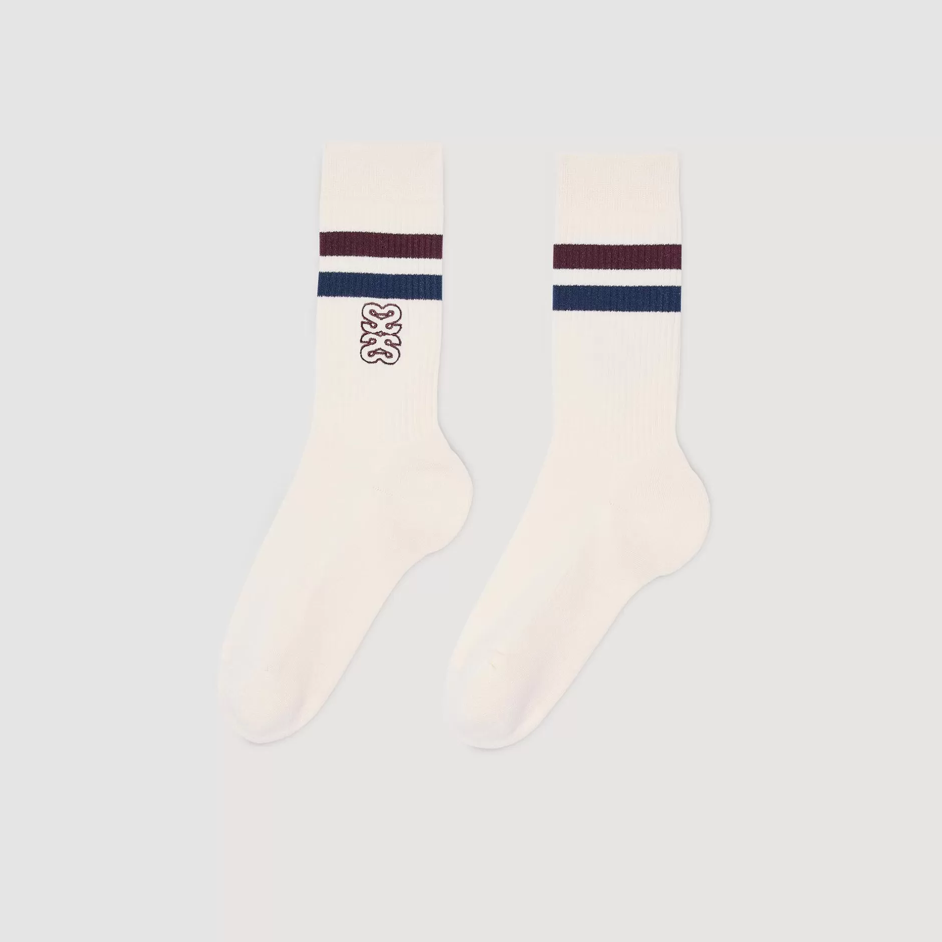 Cheap Sandro Chaussettes Brodées Ecru