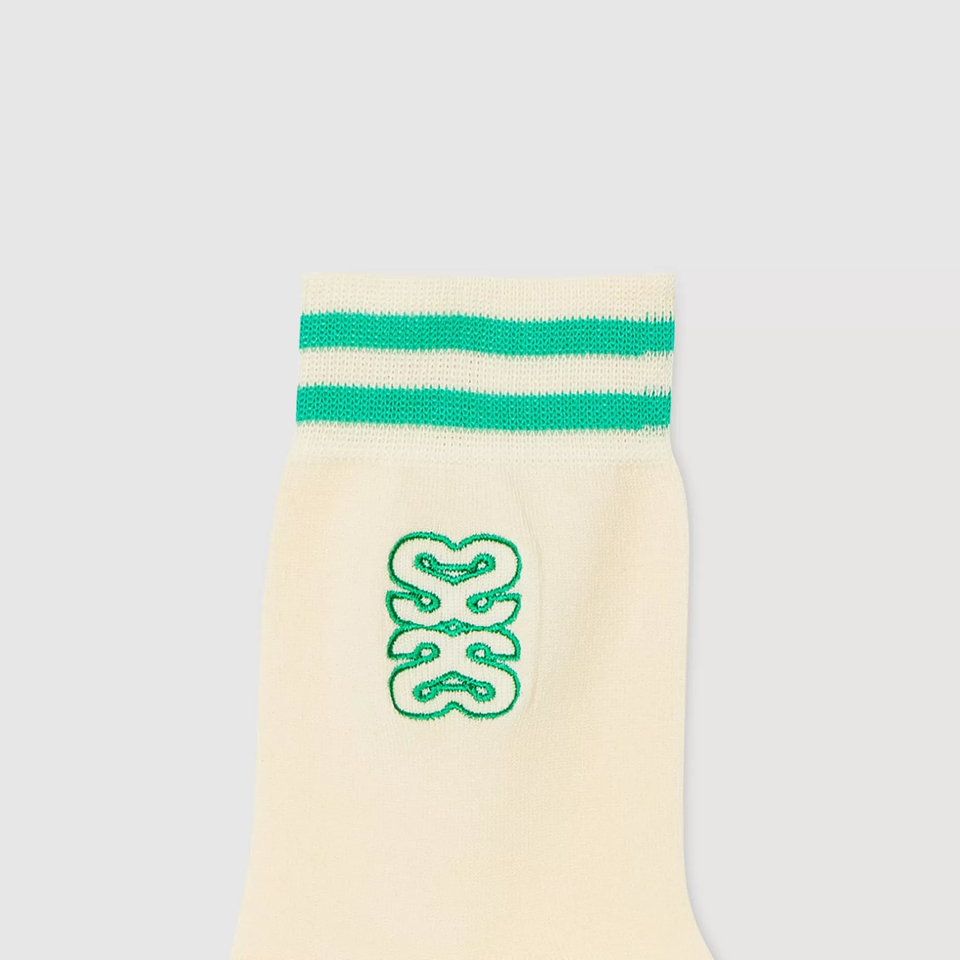 Flash Sale Sandro Chaussettes Brodées Ecru / Vert