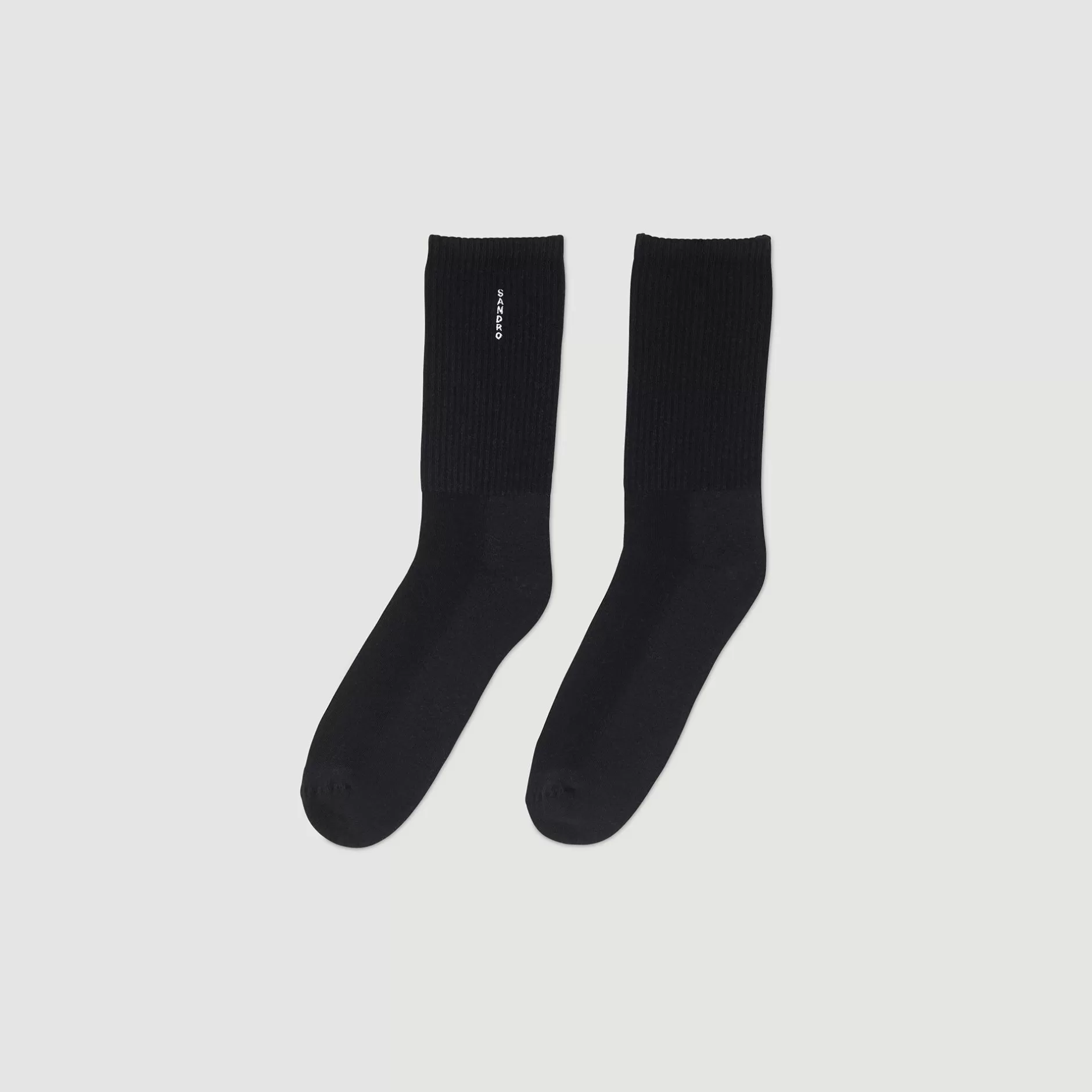 Online Sandro Chaussettes En Coton Noir