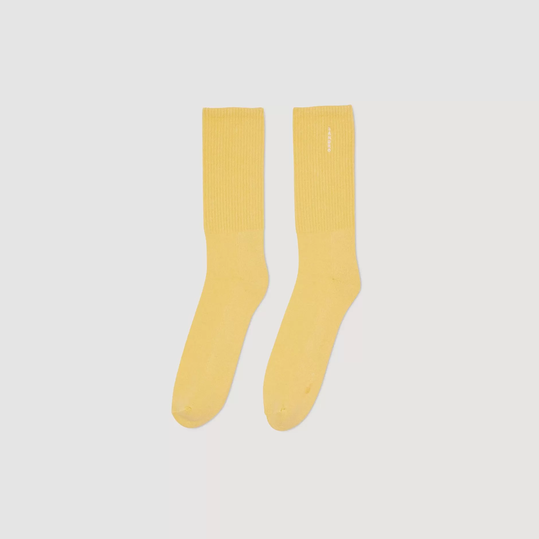 Shop Sandro Chaussettes En Coton Jaune