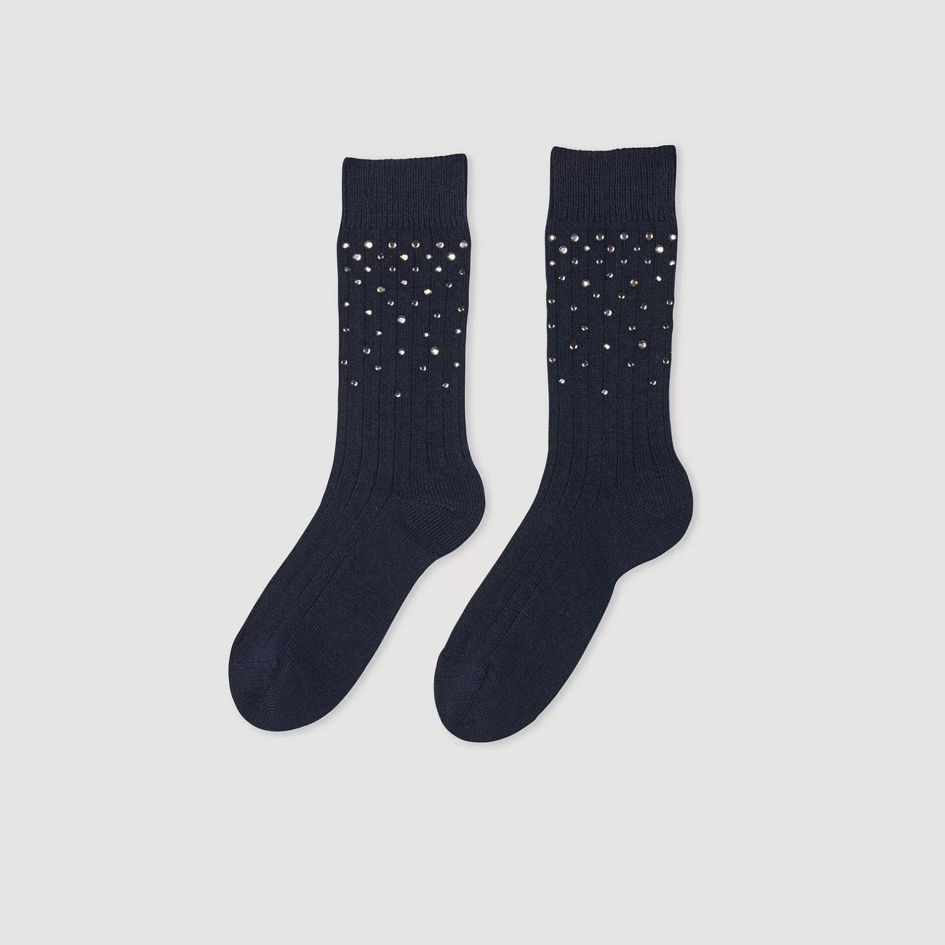 Discount Sandro Chaussettes Strassées Marine