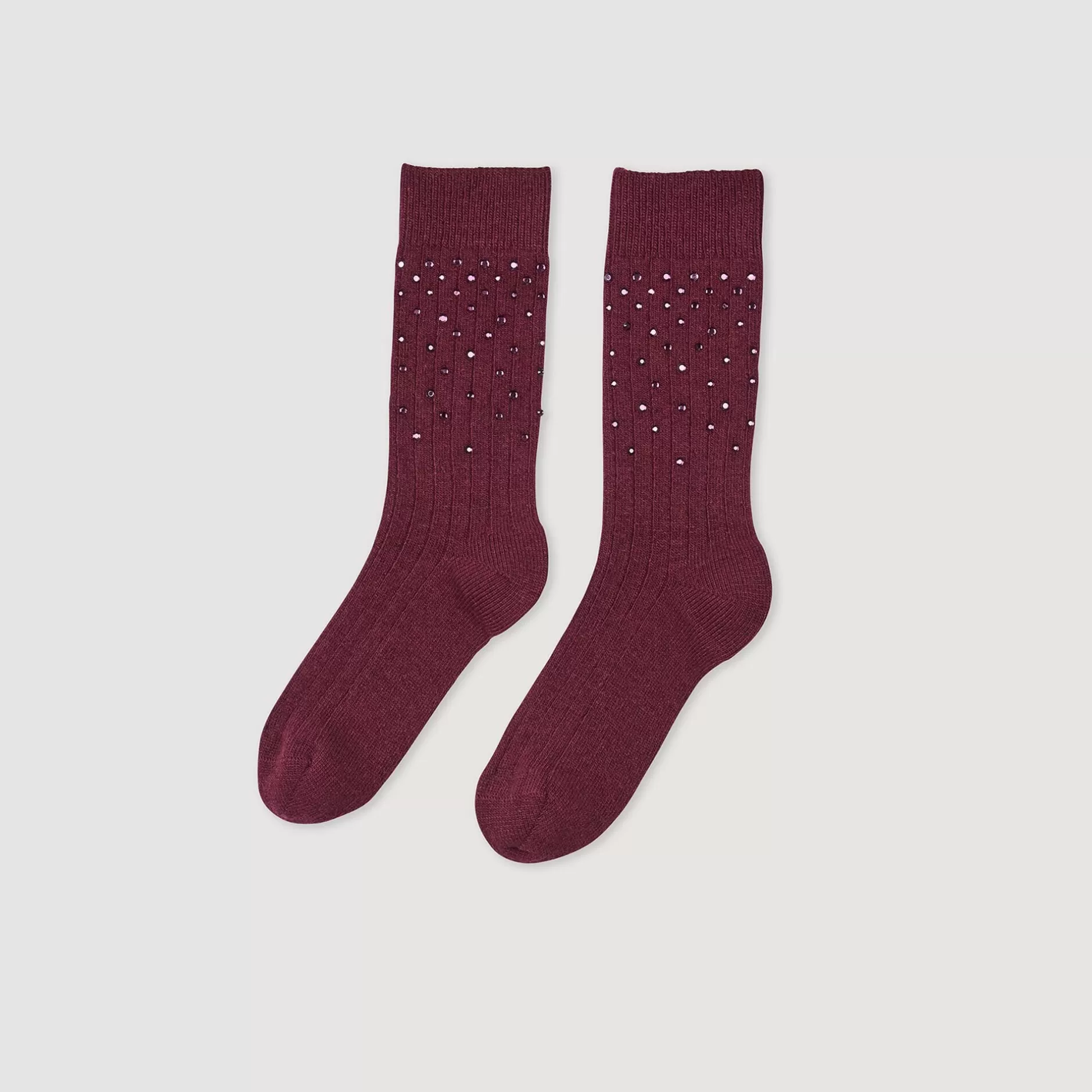 Discount Sandro Chaussettes Strassées Bordeaux