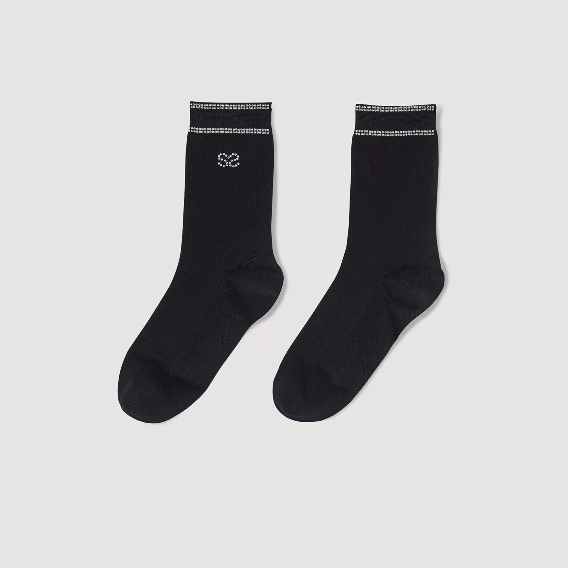 Cheap Sandro Chaussettes Strassées Noir