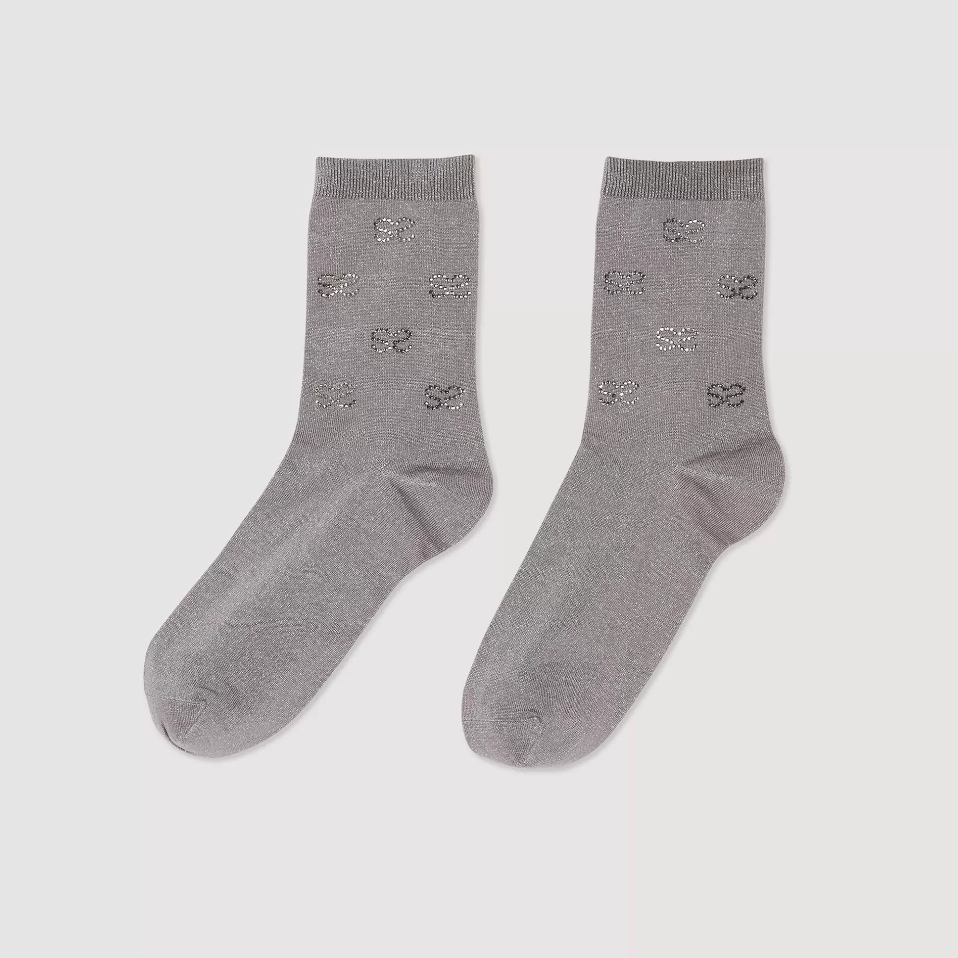 Discount Sandro Chaussettes Strassées Gris