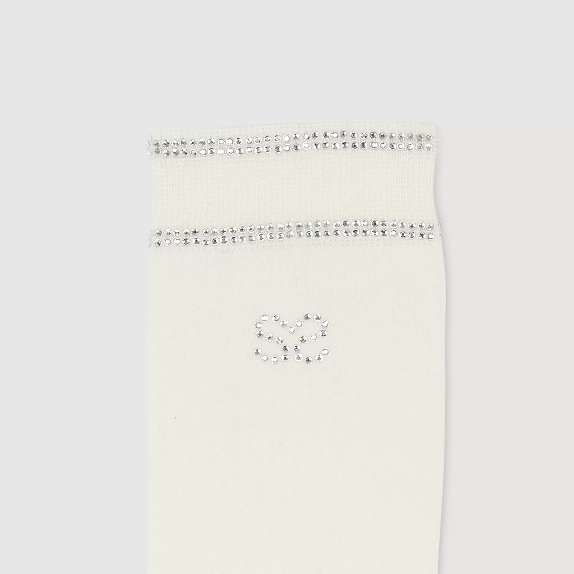 Shop Sandro Chaussettes Strassées blanc