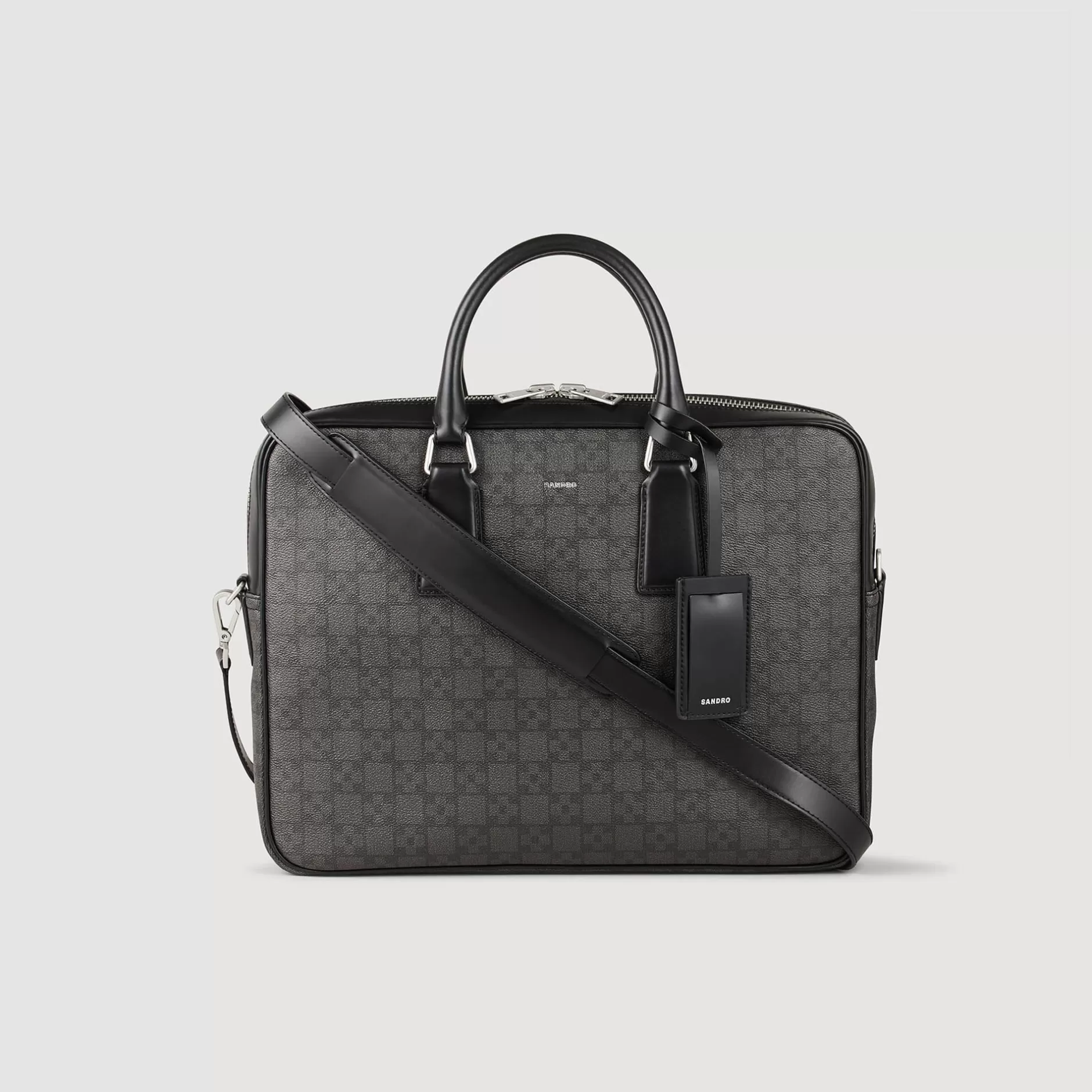 Cheap Sandro Grand Briefcase Square Cross Noir