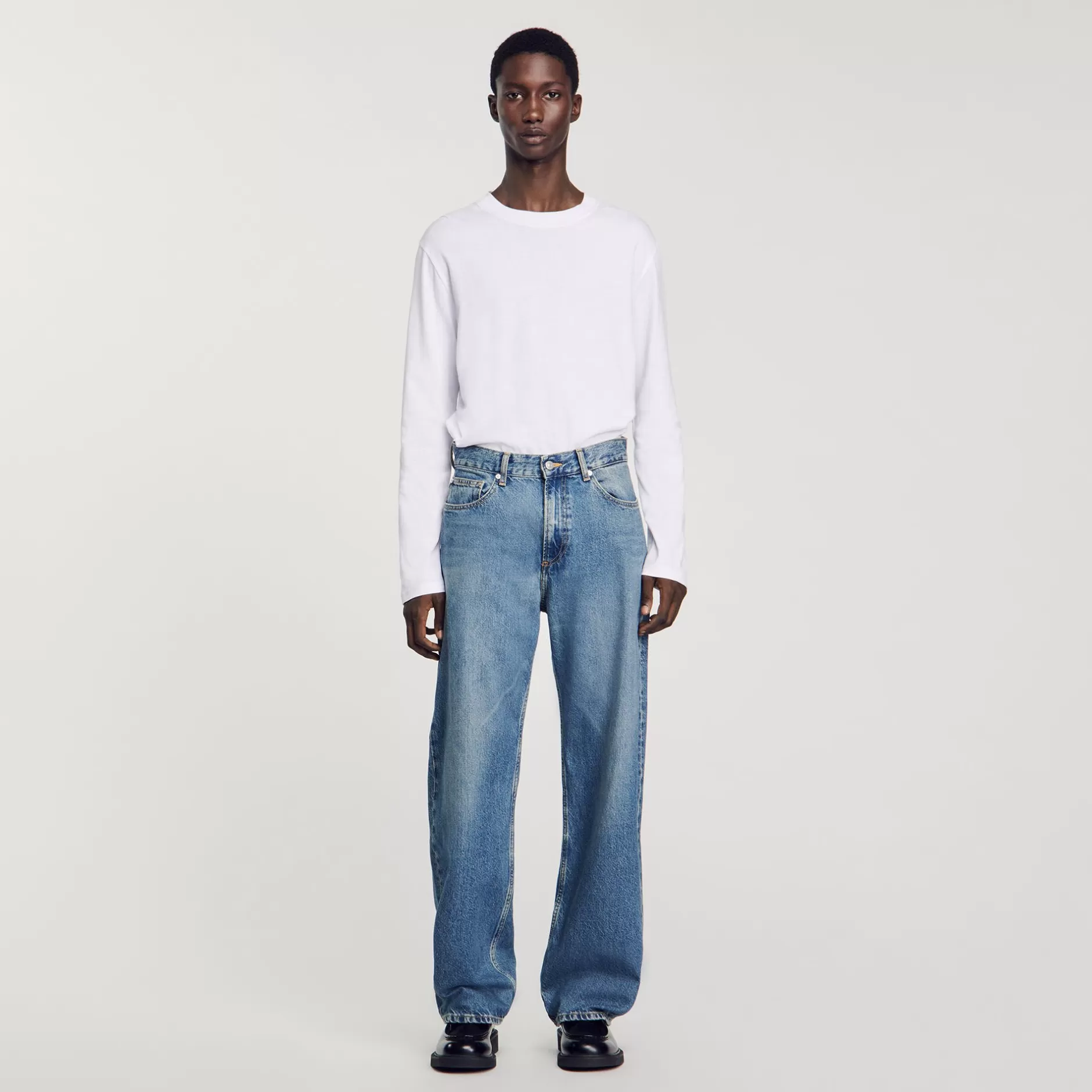 Fashion Sandro Jean Baggy Bleu