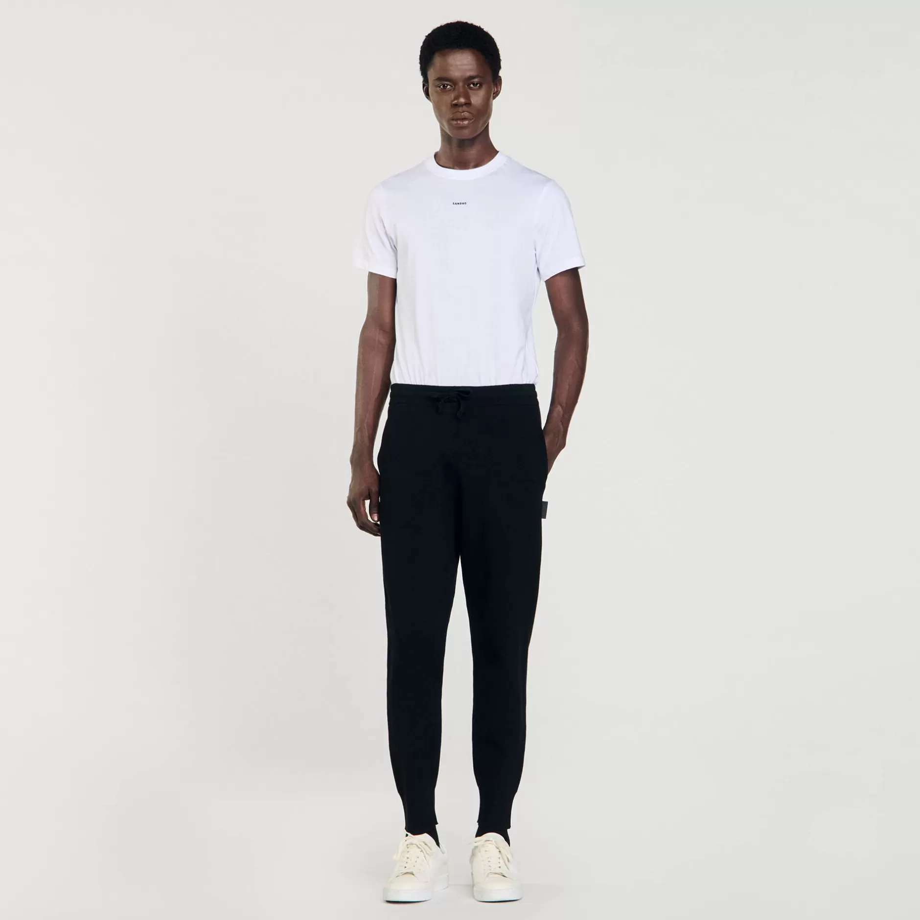 Flash Sale Sandro Jogging En Maille Noir