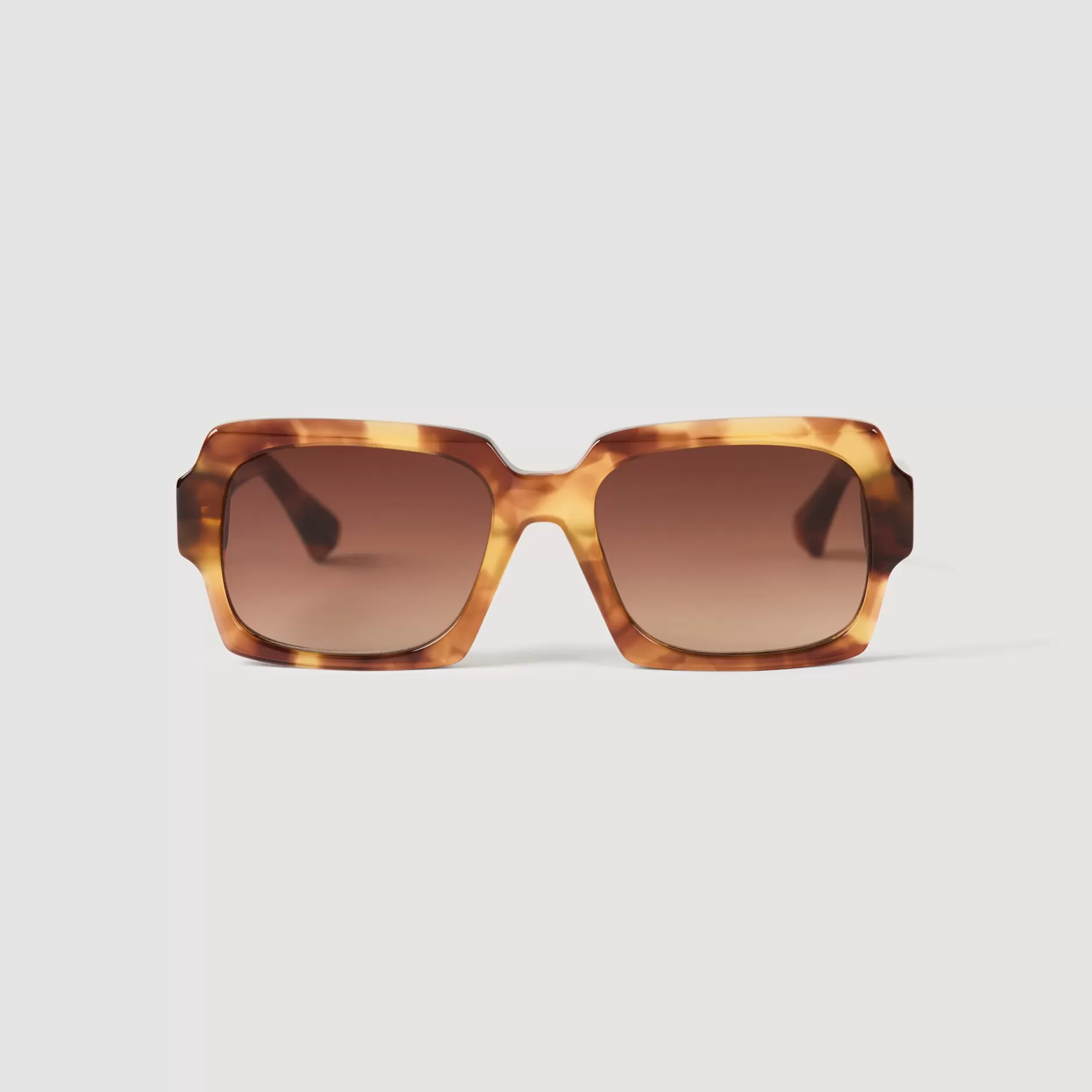 Shop Sandro Lunettes De Soleil Carrées Marron