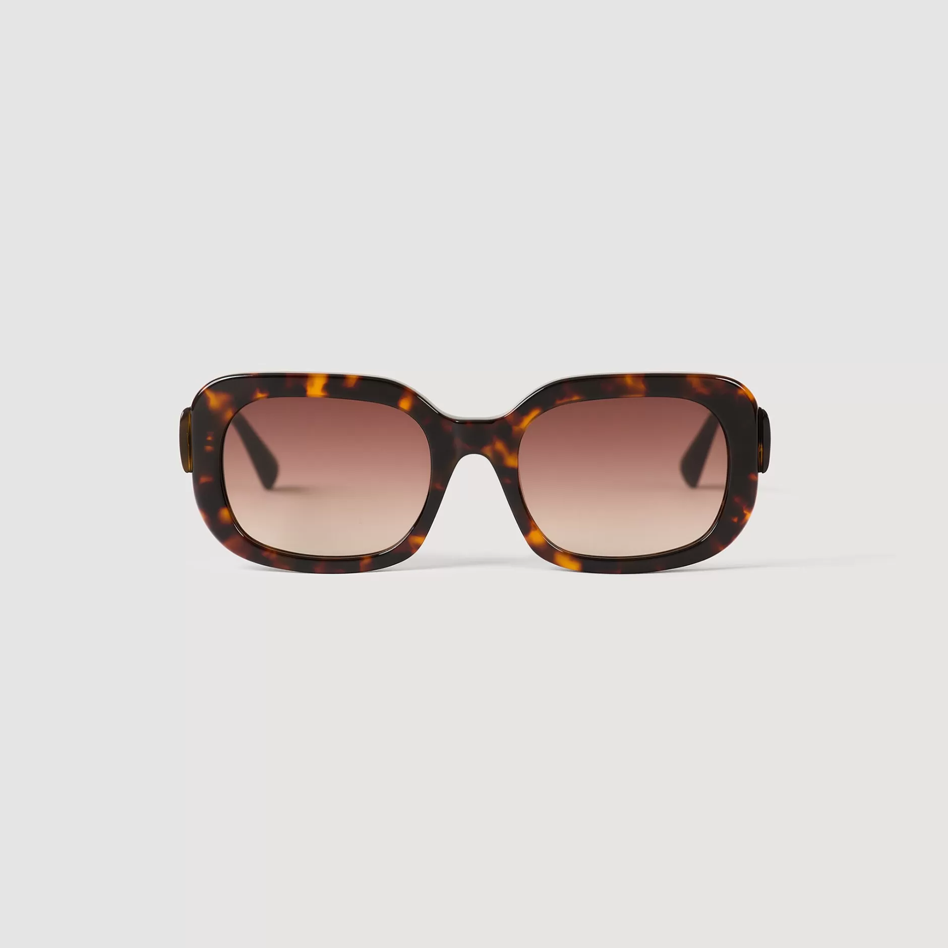 Sale Sandro Lunettes De Soleil Carrées Marron