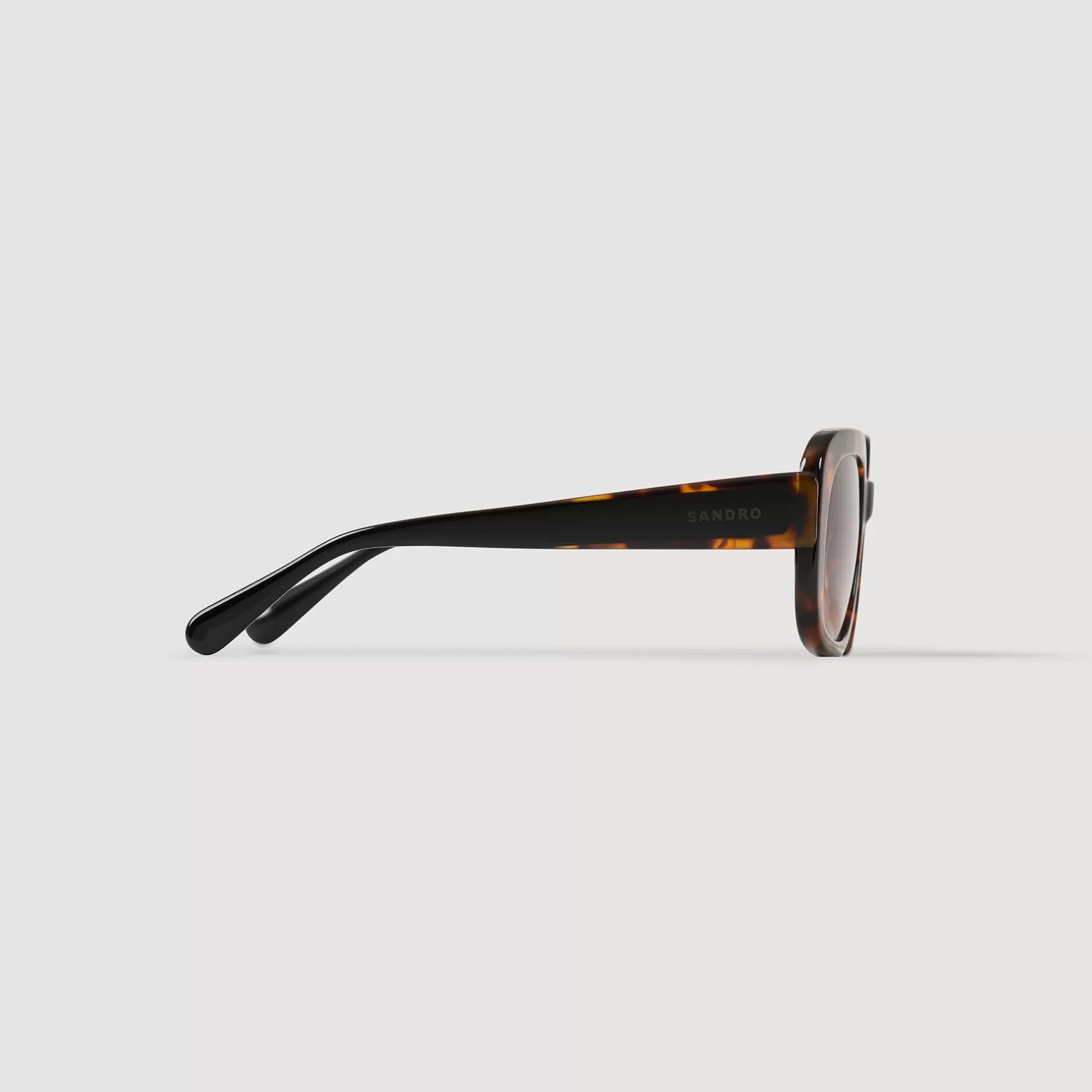 Sale Sandro Lunettes De Soleil Carrées Marron