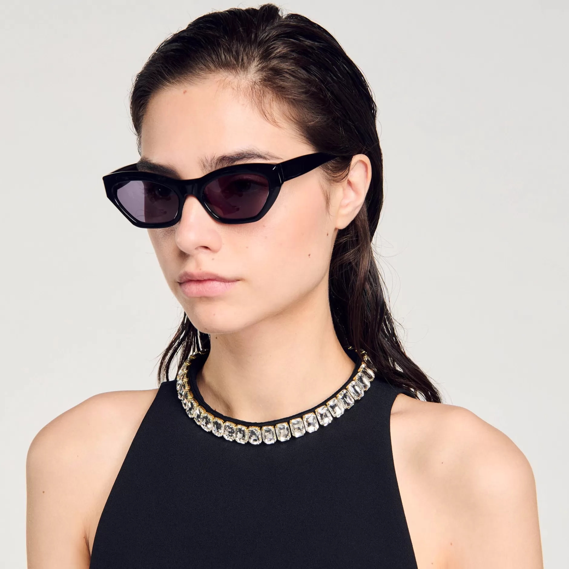 Cheap Sandro Lunettes De Soleil Ovales Noir