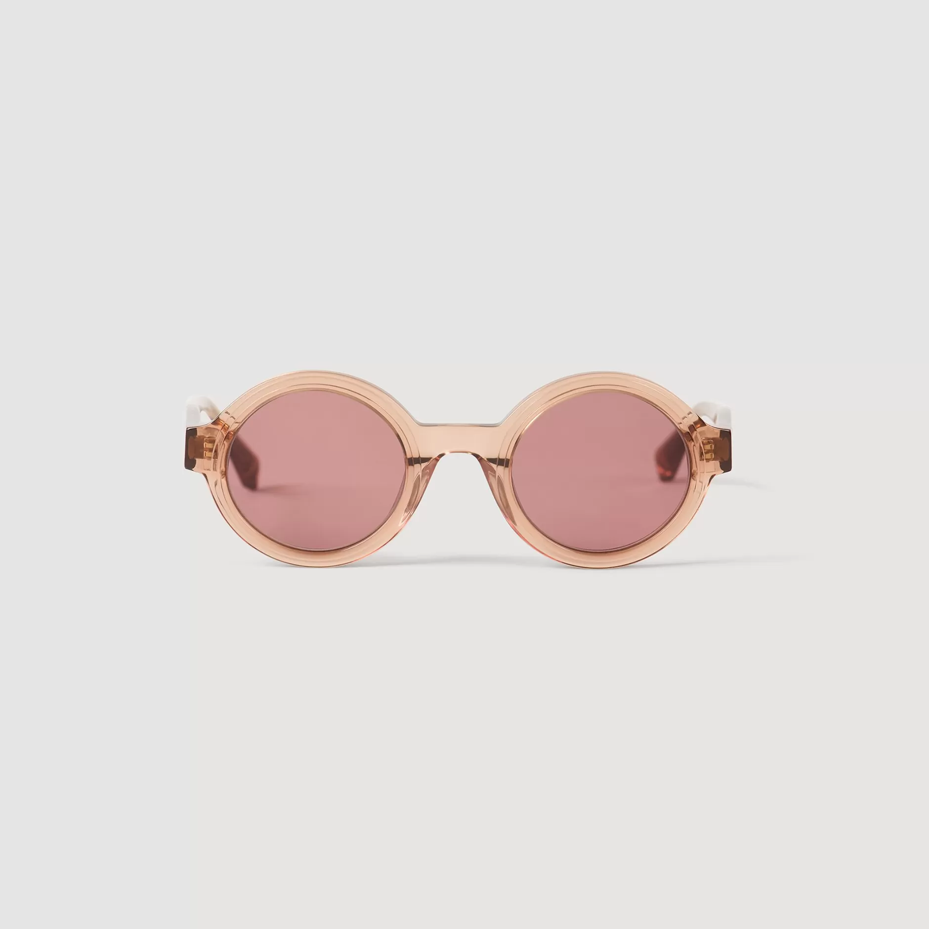 Outlet Sandro Lunettes De Soleil Rondes Beige