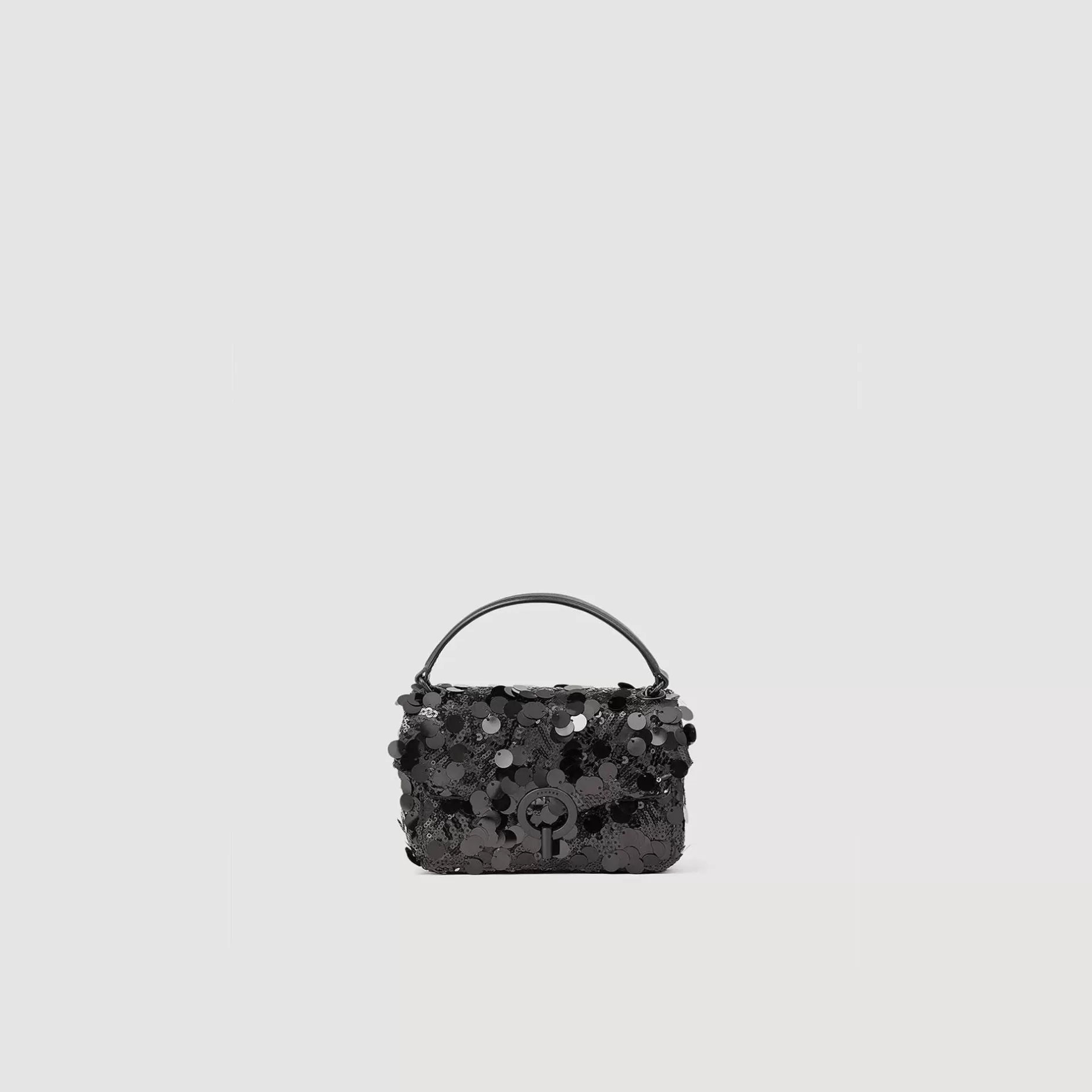 Discount Sandro Mini Sac Yza Sequins Noir