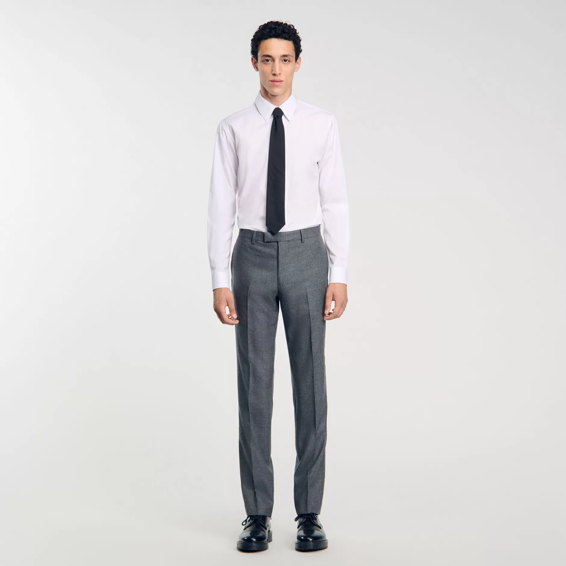 Shop Sandro Pantalon De Costume Gris