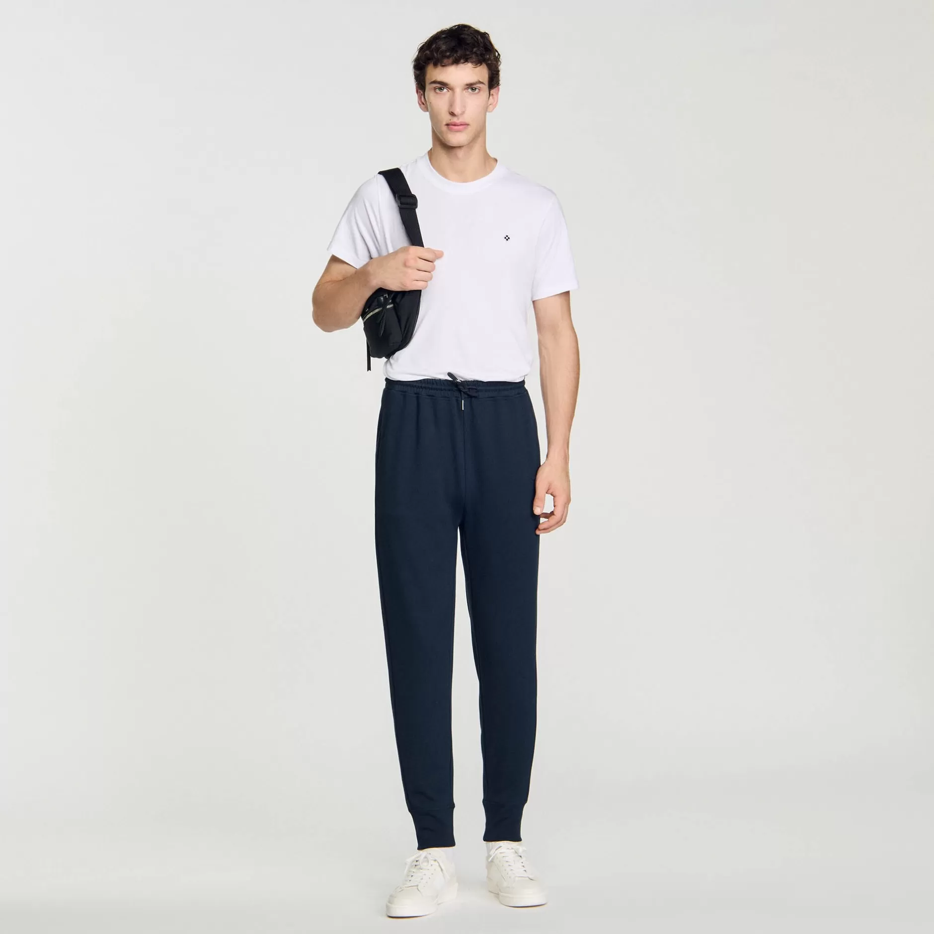 Online Sandro Pantalon De Jogging En Maille Marine