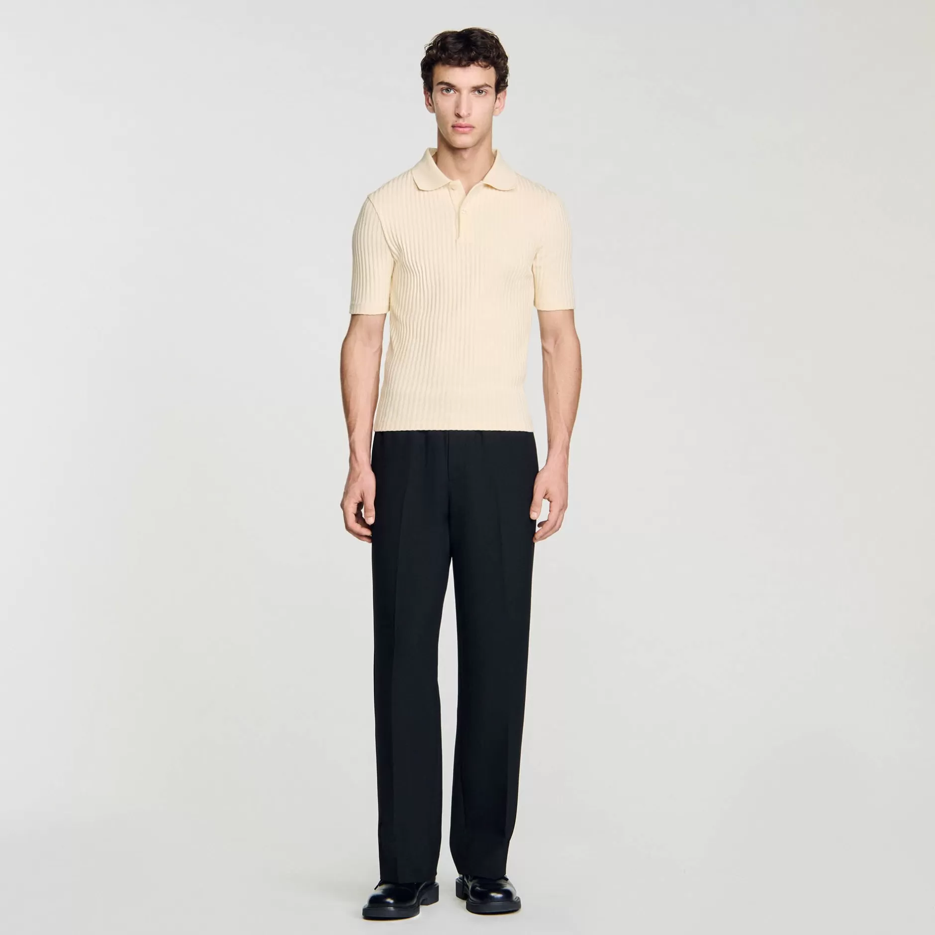 Best Sale Sandro Polo En Coton Beige