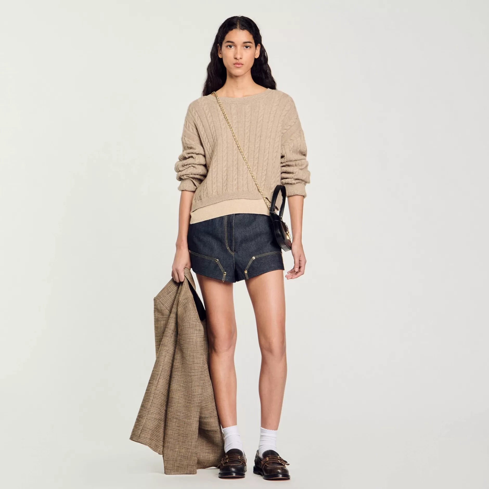 Flash Sale Sandro Pull En Laine Et Cachemire Beige