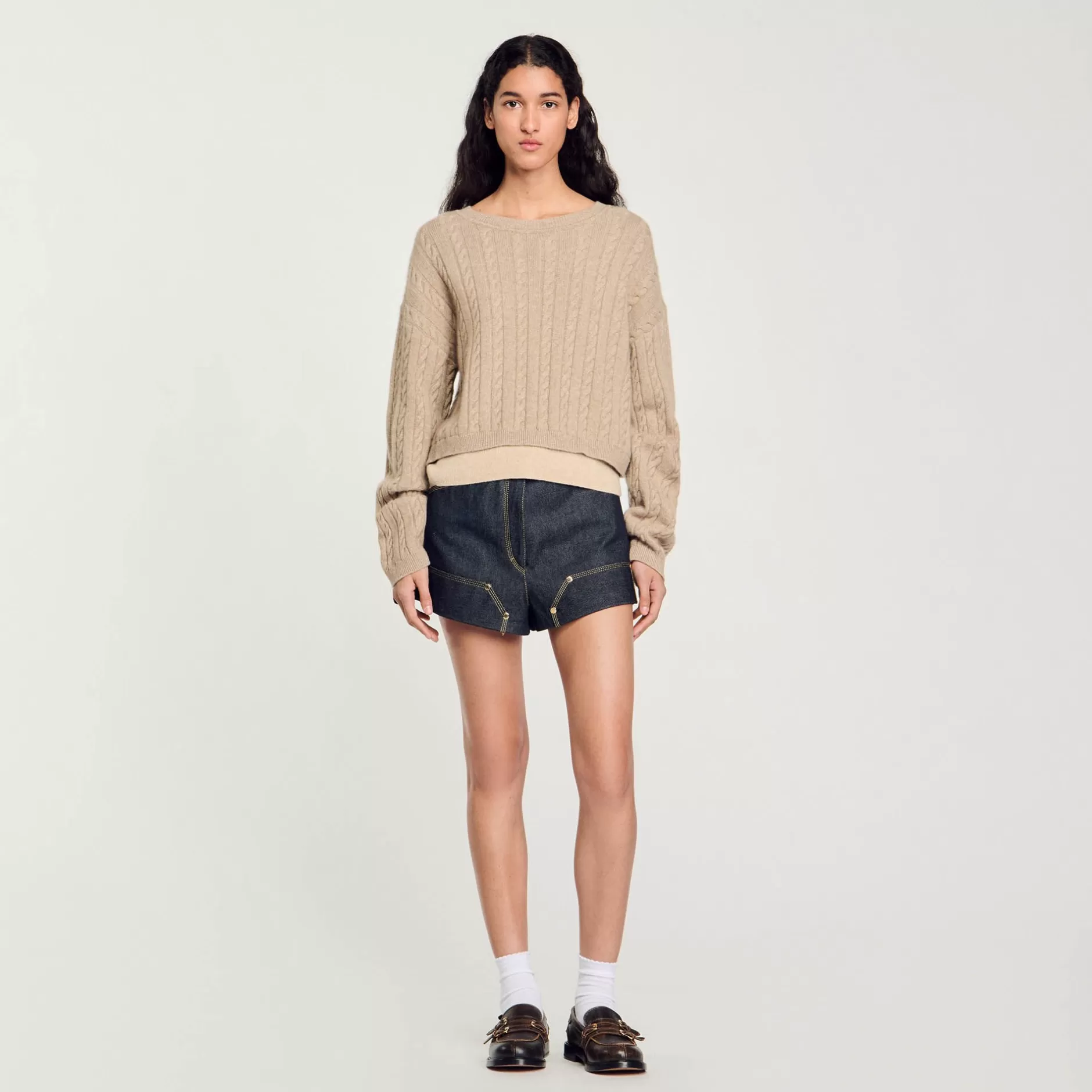 Flash Sale Sandro Pull En Laine Et Cachemire Beige