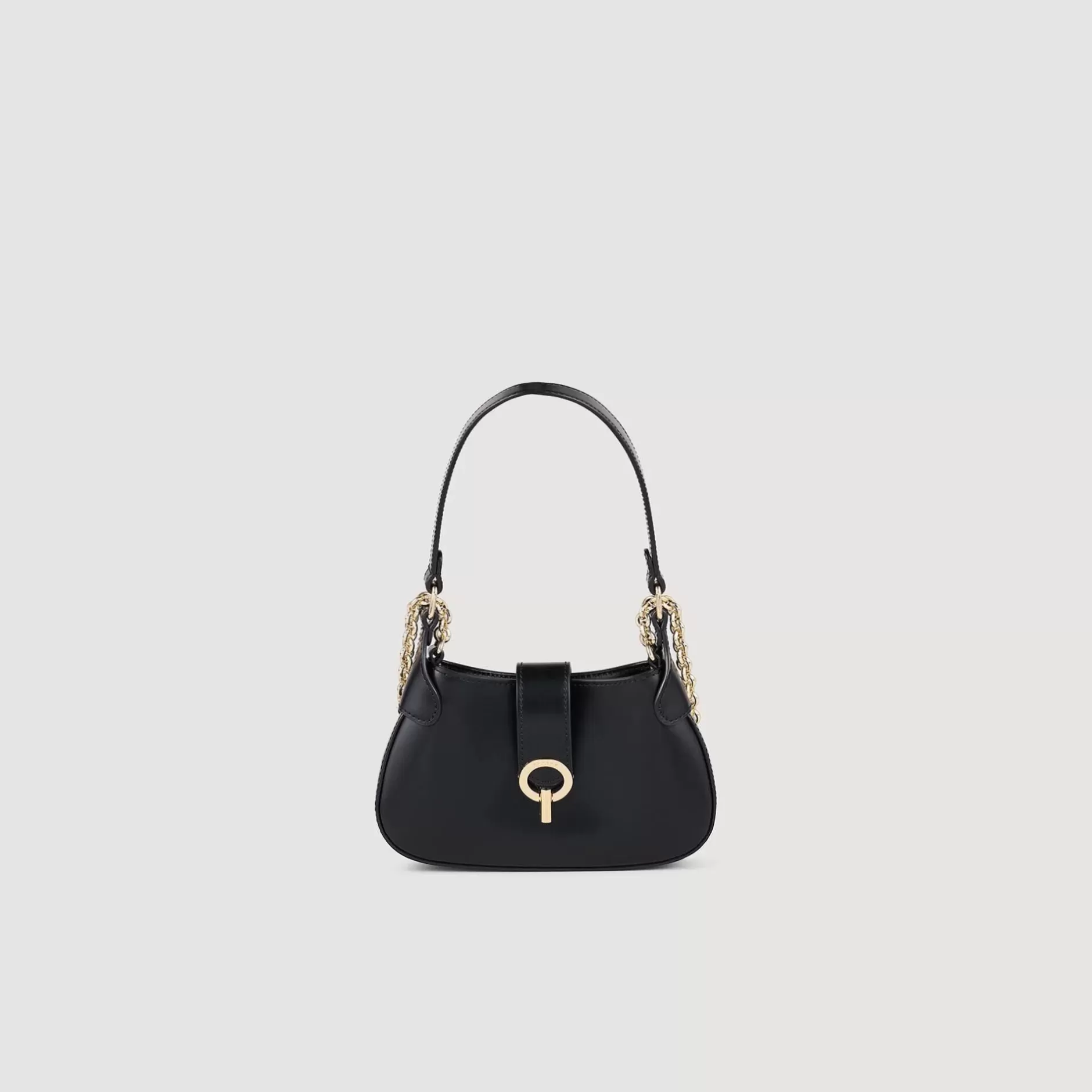 Online Sandro Sac Janet Mini à Chaînes Noir