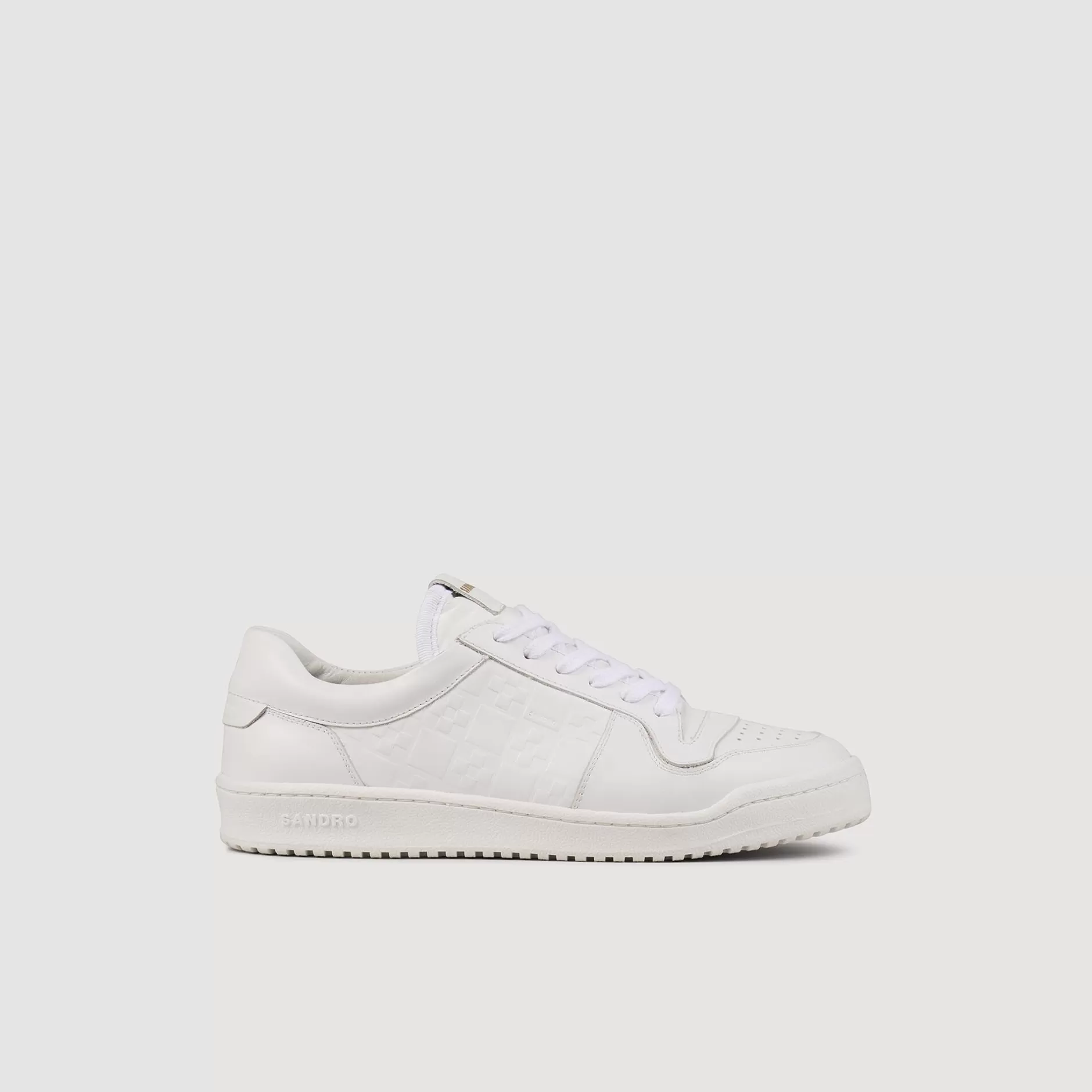 Sale Sandro Sneakers Basses En Cuir blanc