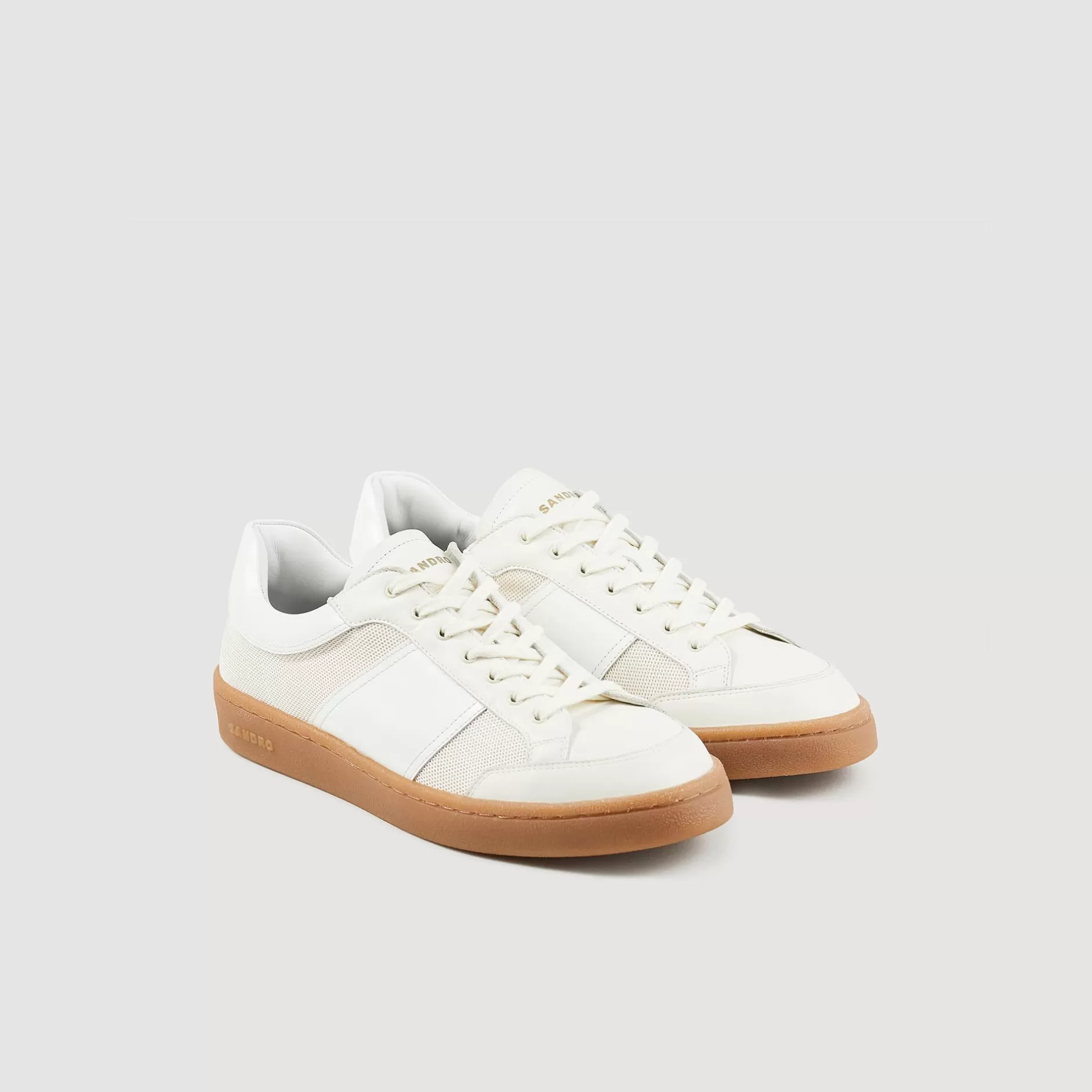 Best Sandro Sneakers En Cuir Ecru