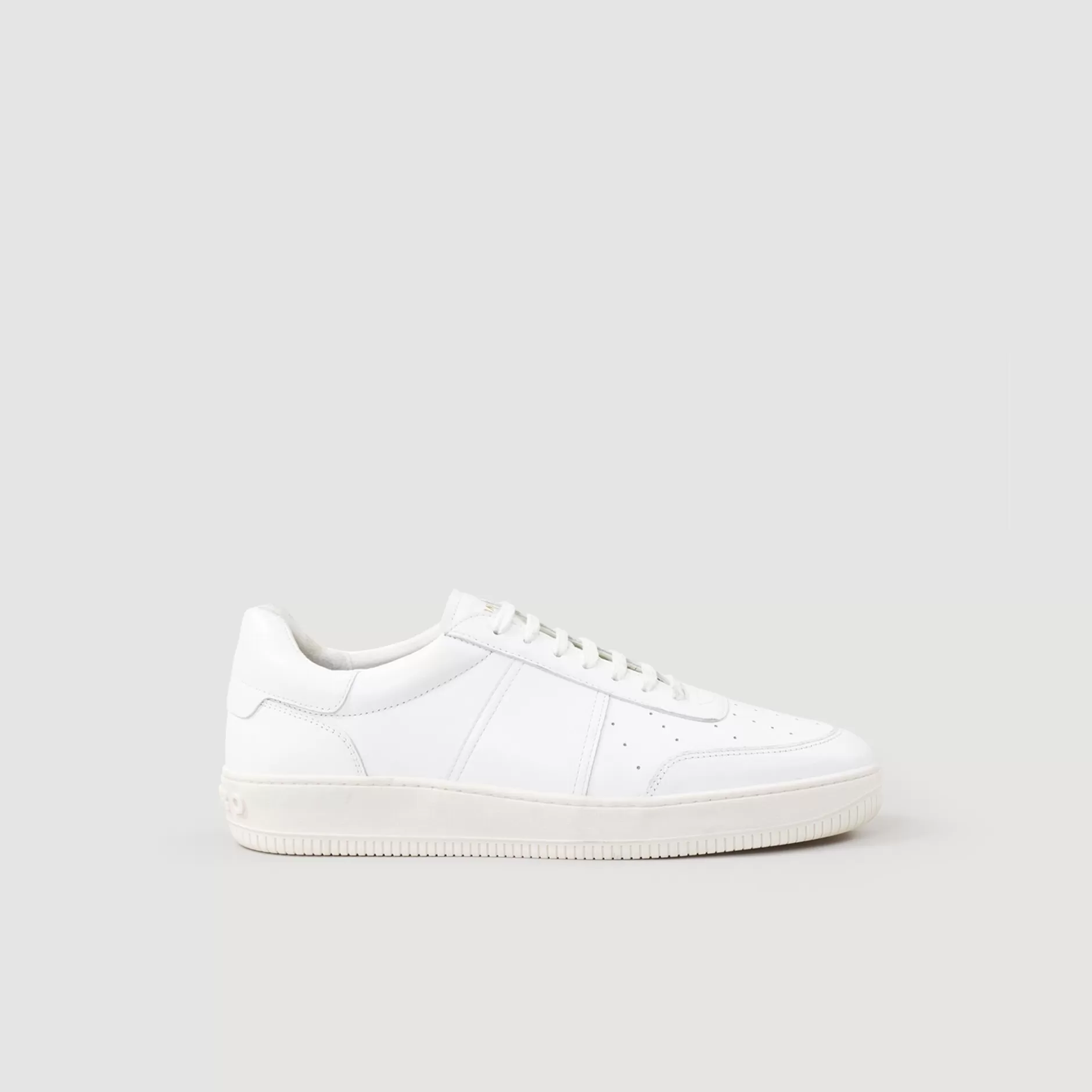 Cheap Sandro Sneakers En Cuir De Tannerie Certifiée blanc