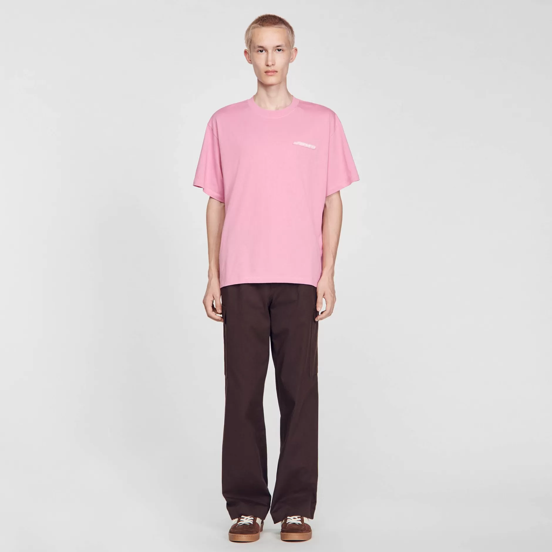 Clearance Sandro Tee-shirt En Coton Rose