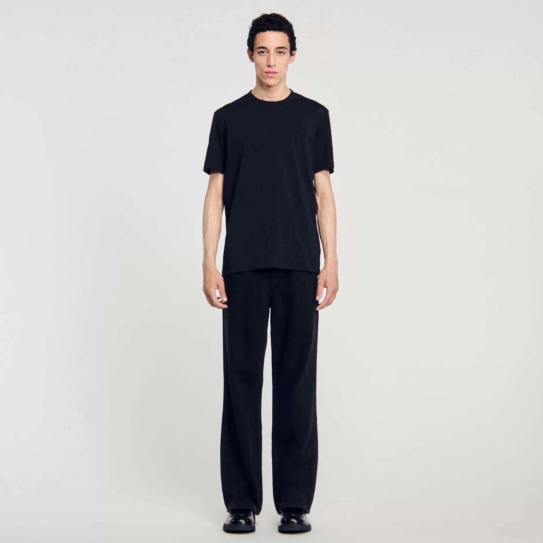 Online Sandro Tee-shirt En Coton Noir