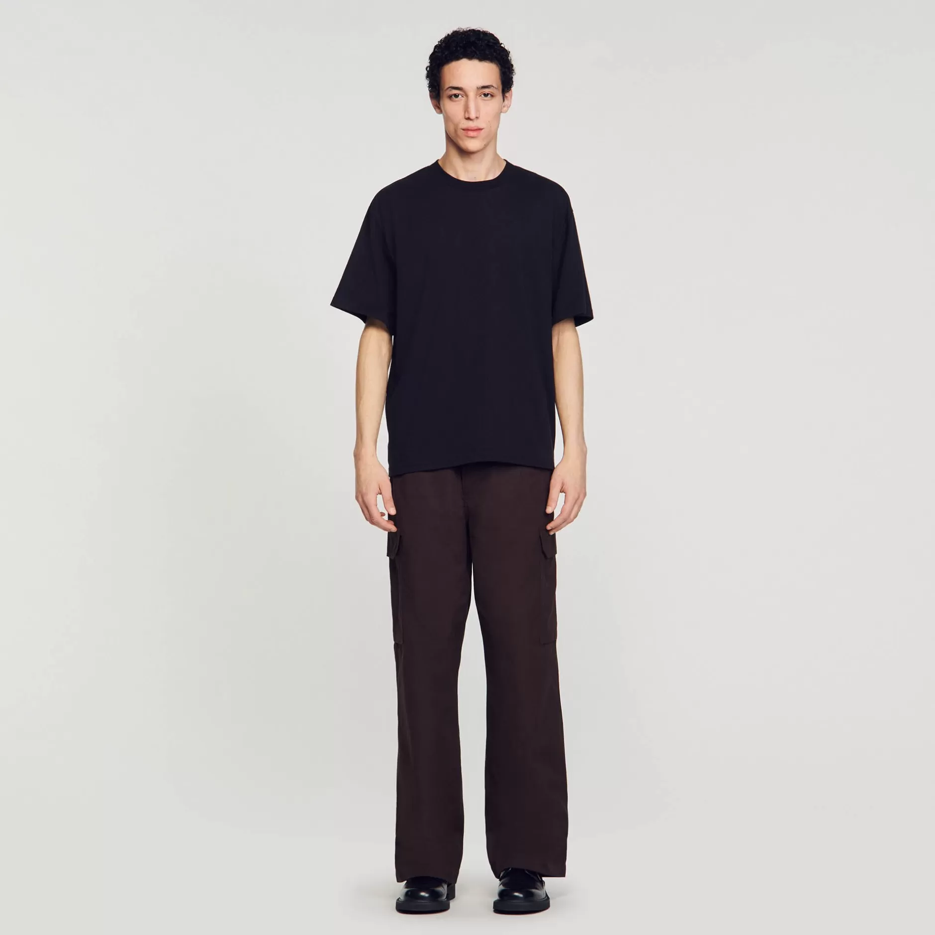 Online Sandro Tee-shirt Oversize Noir