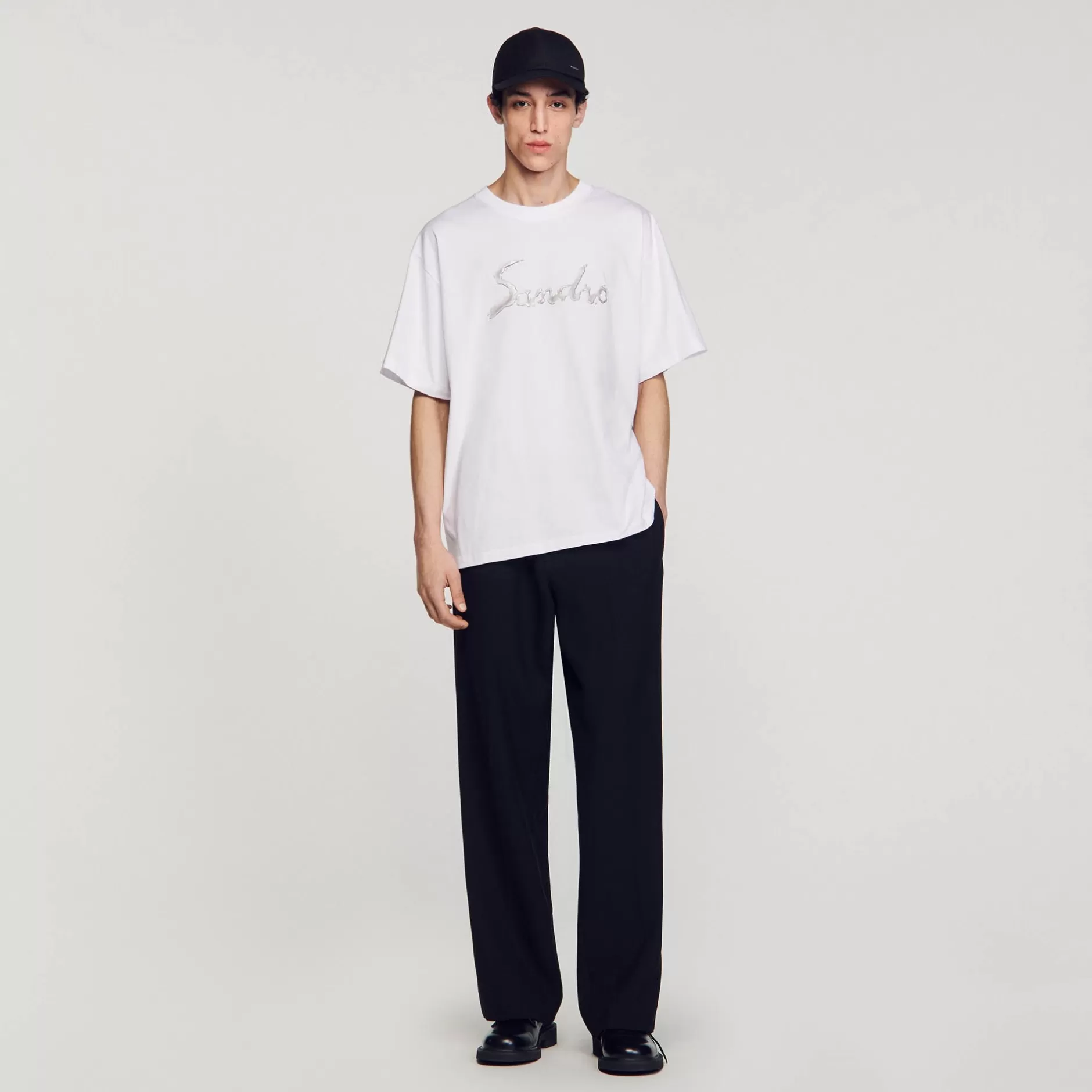 Flash Sale Sandro Tee-shirt Oversize En Coton blanc