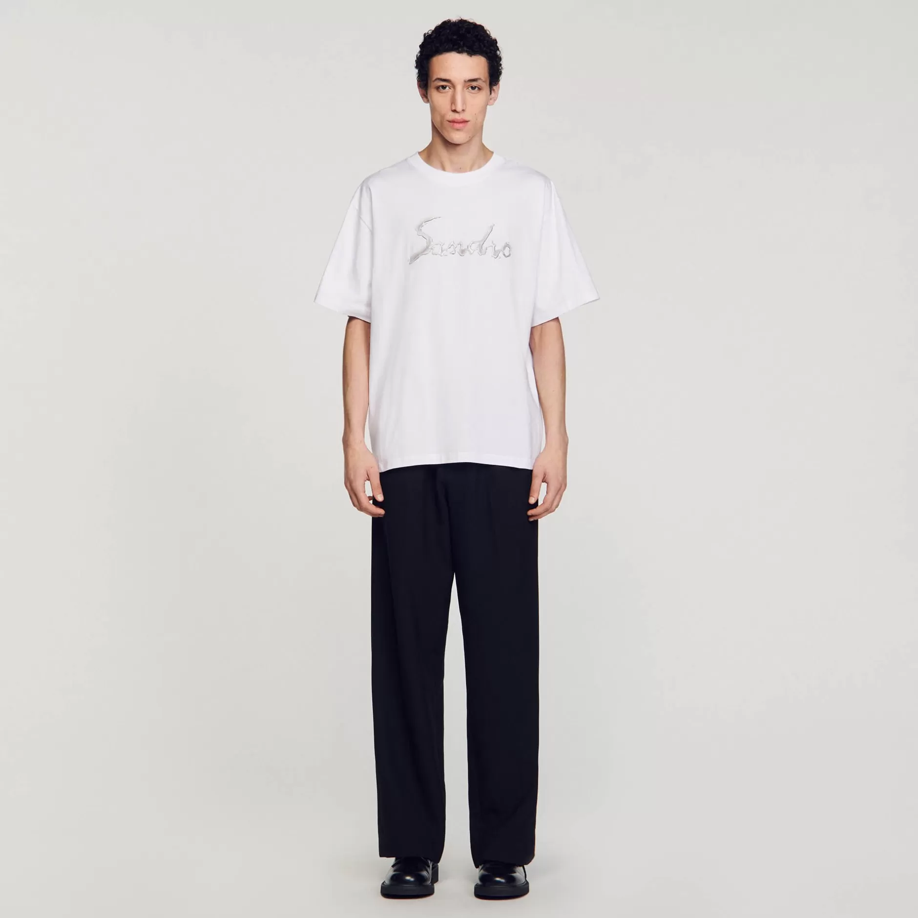 Flash Sale Sandro Tee-shirt Oversize En Coton blanc